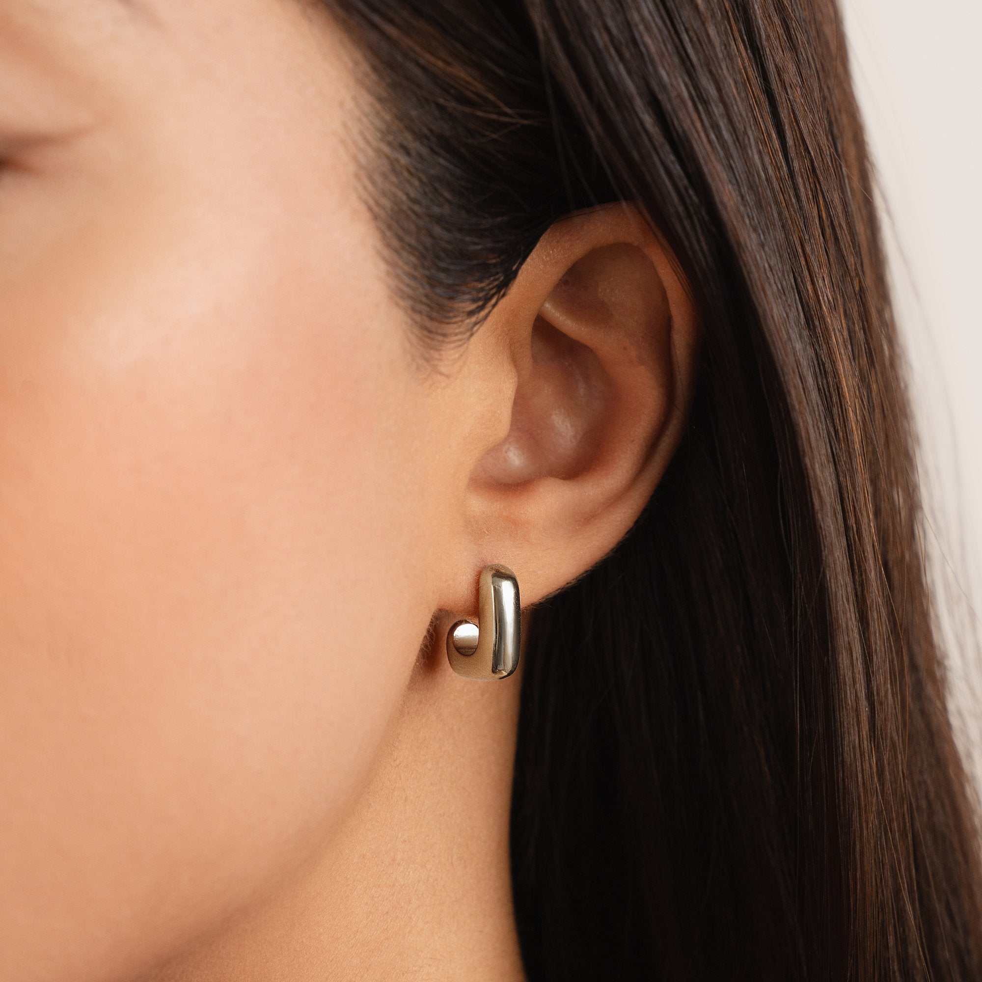 Alice Square Hoop Gold Earrings - Beautiful Earth Boutique