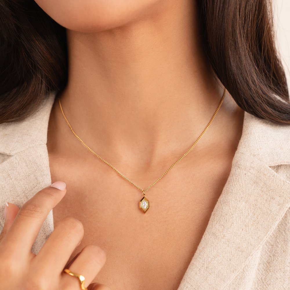 Aliyah White Crystal Necklace - Beautiful Earth Boutique