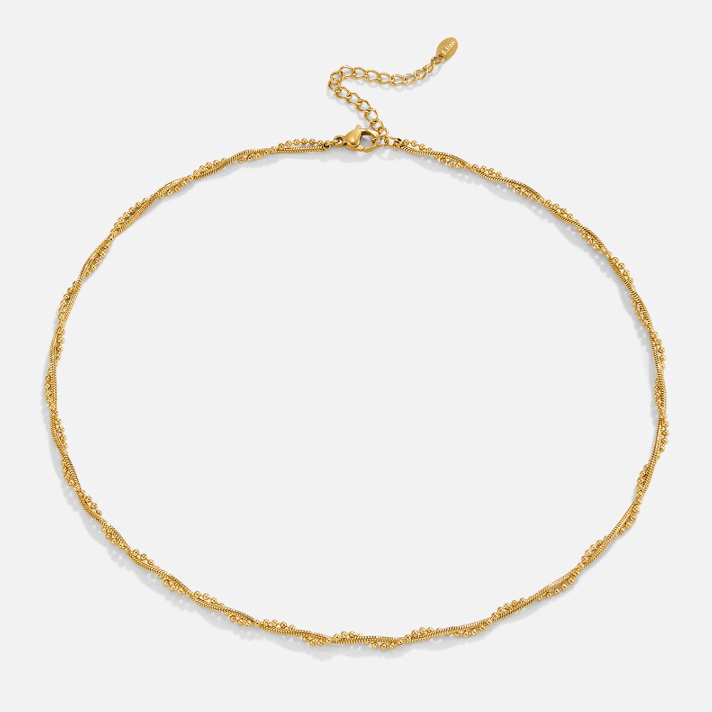 Amaya Twisted Gold Necklace - Beautiful Earth Boutique