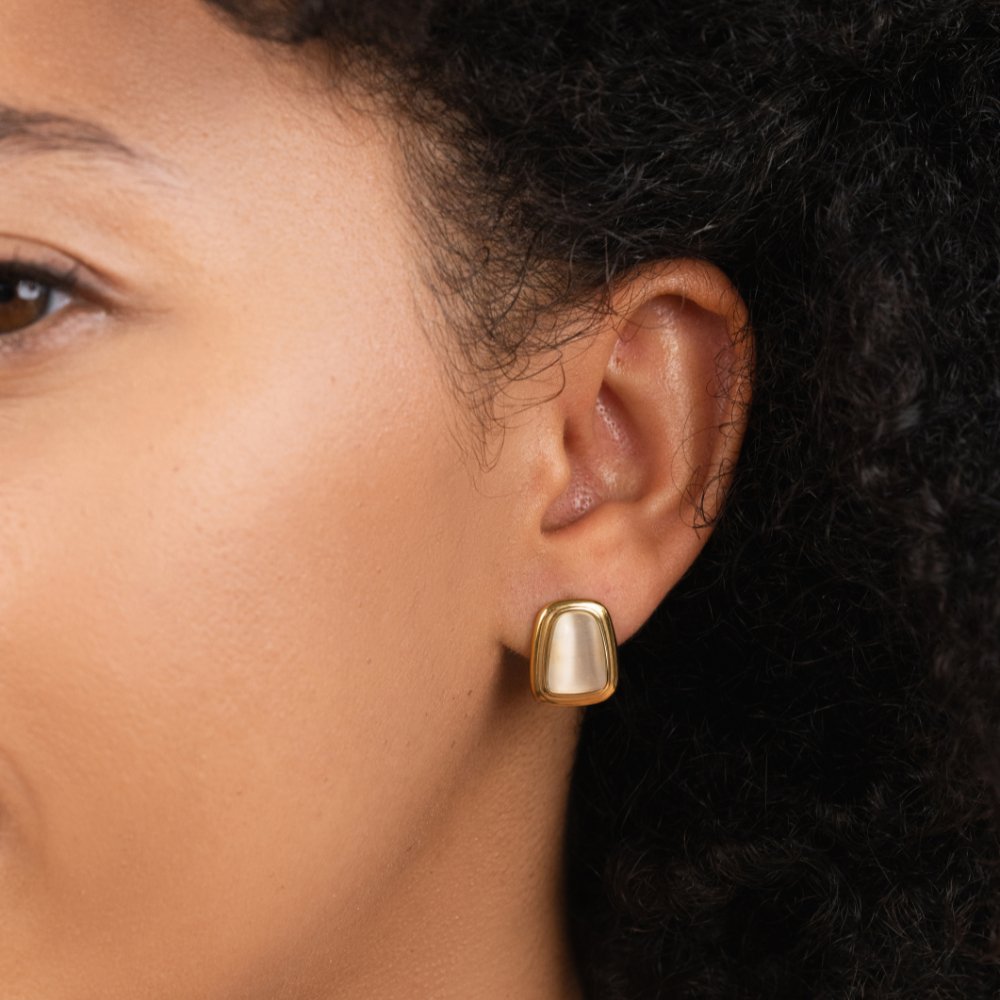 Ava White Stone Earrings - Beautiful Earth Boutique