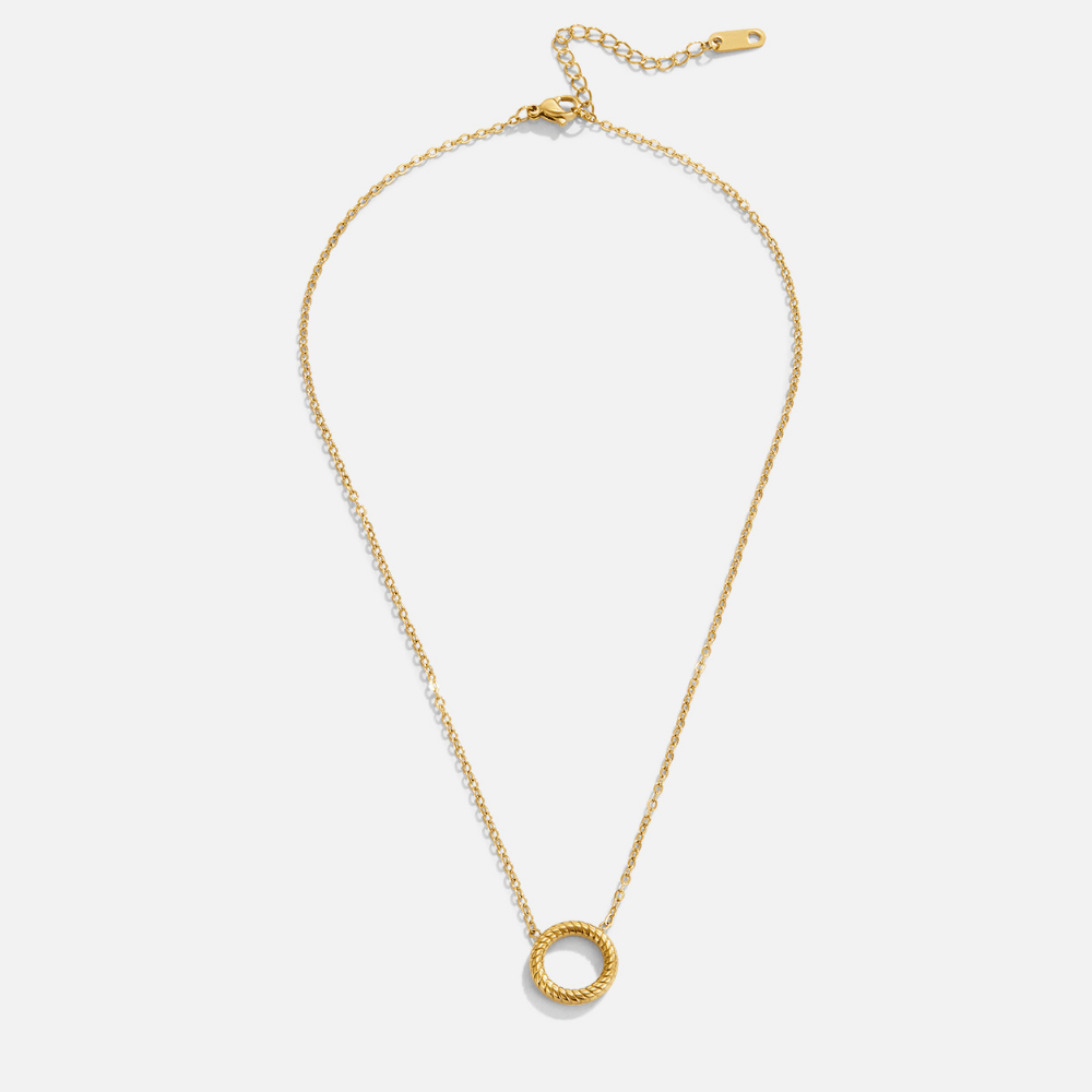 Avery Circle Pendant Necklace - Beautiful Earth Boutique