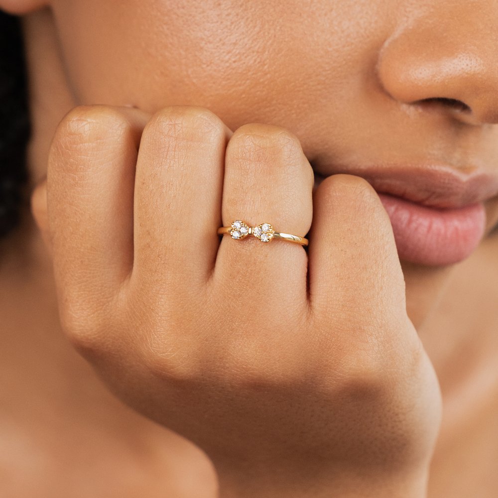 Crystal Bow Ring - Beautiful Earth Boutique