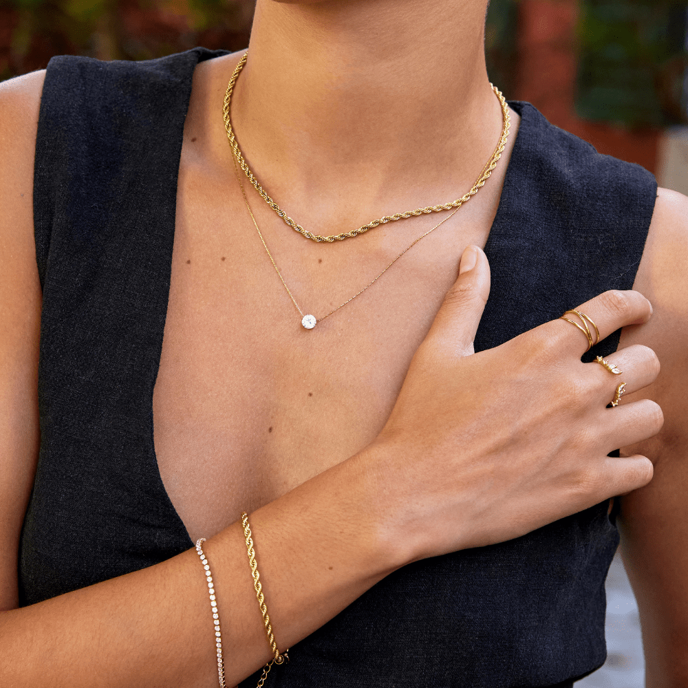 Dainty Round Crystal Necklace - Beautiful Earth Boutique