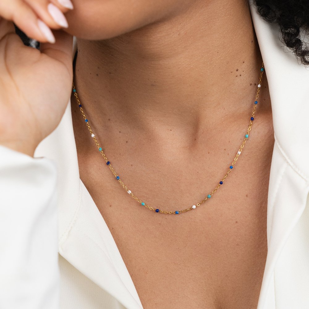 Dreamy Blue Bead Necklace - Beautiful Earth Boutique