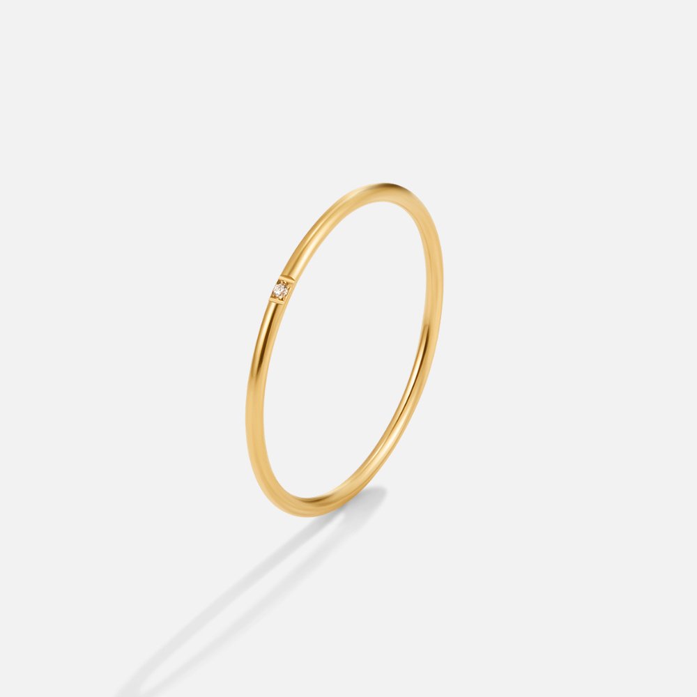 Eula Gold & Crystal Band Ring - Beautiful Earth Boutique