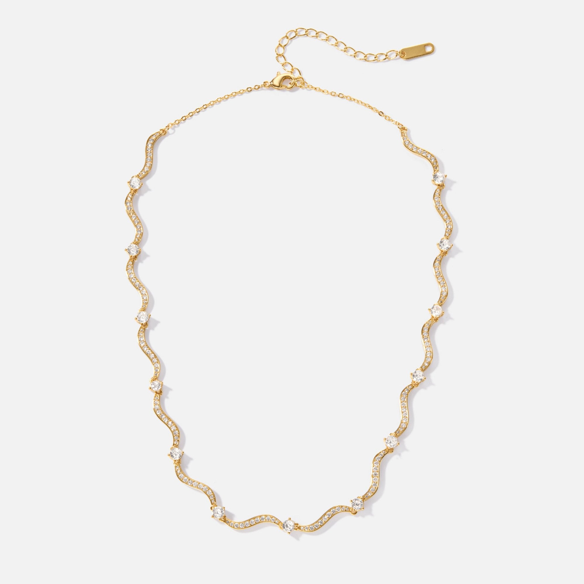 Freya Crystal Wave Necklace - Beautiful Earth Boutique