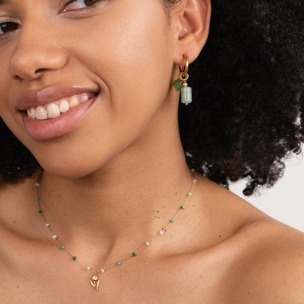 Golden Tulip Bead Necklace - Beautiful Earth Boutique