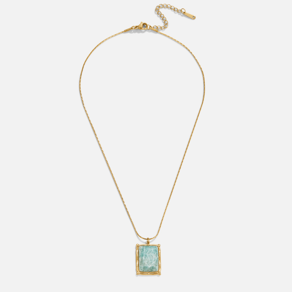 Green Amazonite Pendant Necklace - Beautiful Earth Boutique
