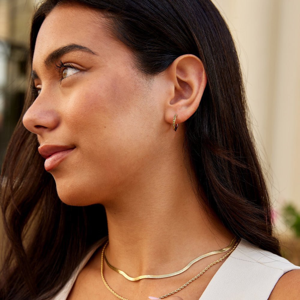 Green Eternity Hoop Earrings - Beautiful Earth Boutique