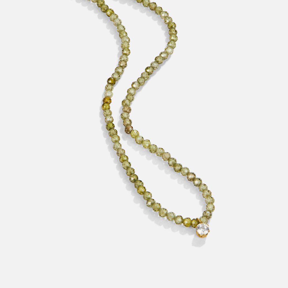 Green Peridot Bead Necklace - Beautiful Earth Boutique