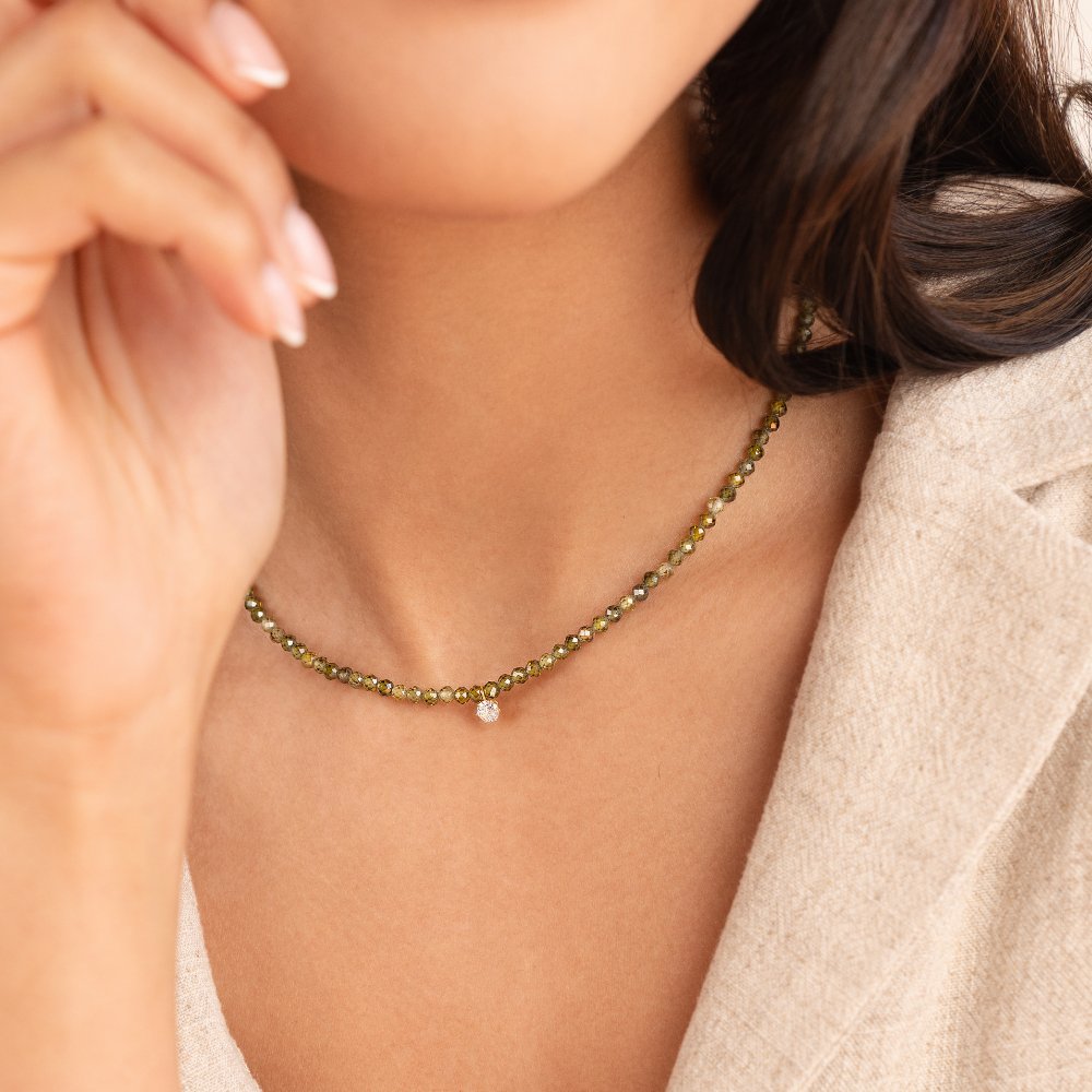 Green Peridot Bead Necklace - Beautiful Earth Boutique
