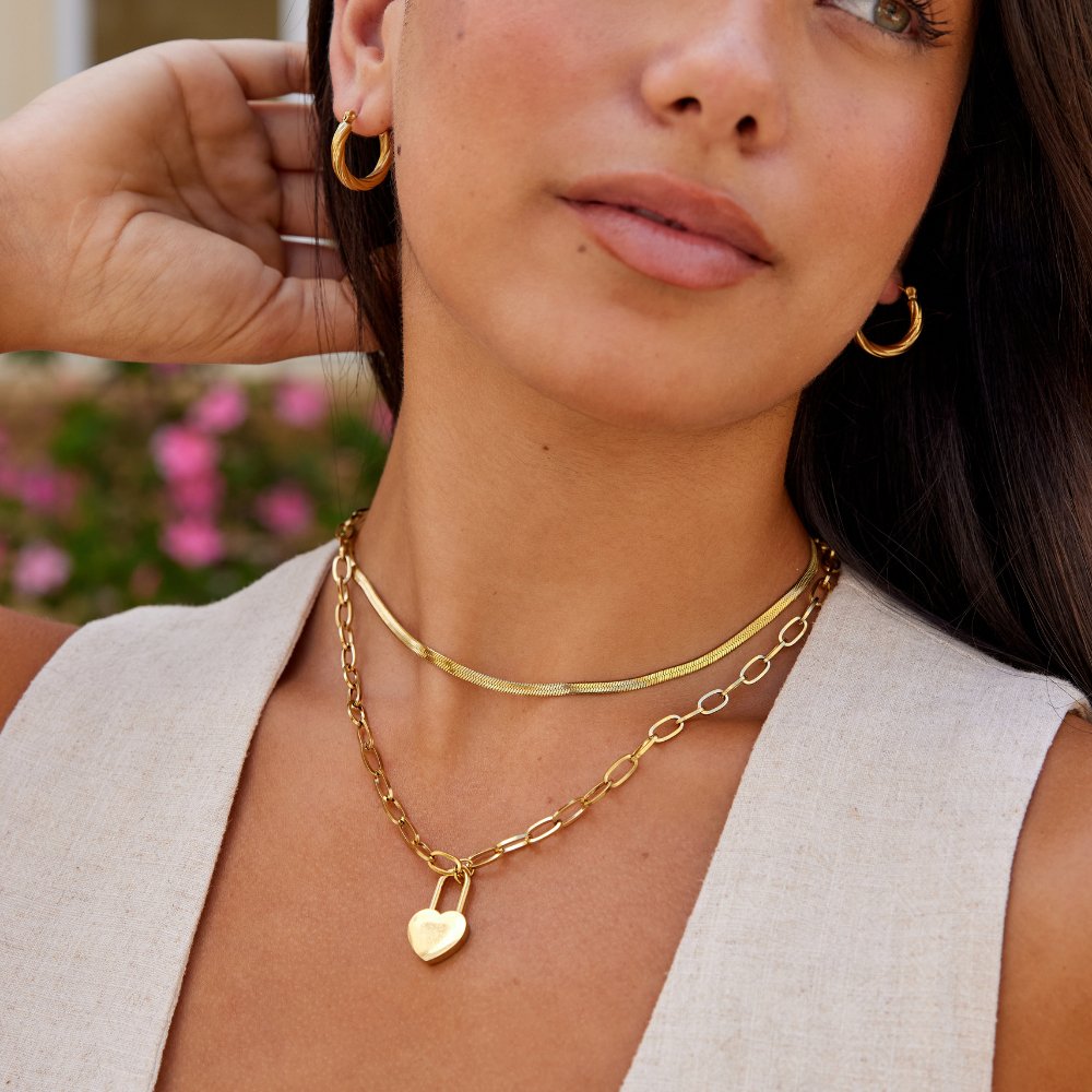 Heart Lock Pendant Necklace - Beautiful Earth Boutique