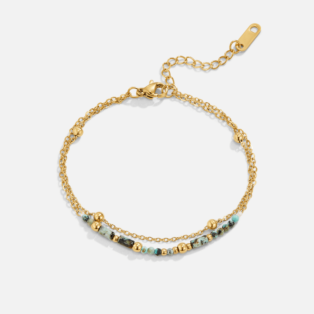 Layered Stone Beads Bracelet - Beautiful Earth Boutique