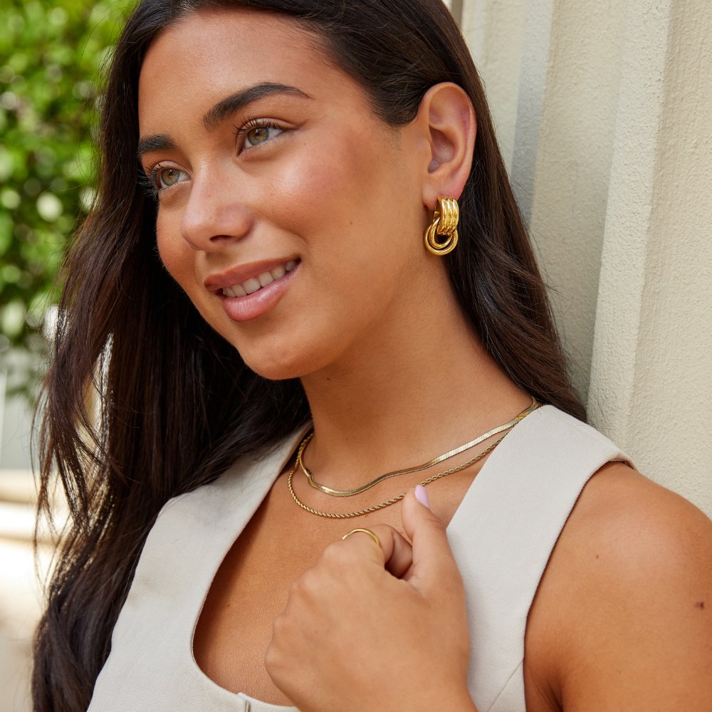 Lexi Layered Hoop Earrings - Beautiful Earth Boutique