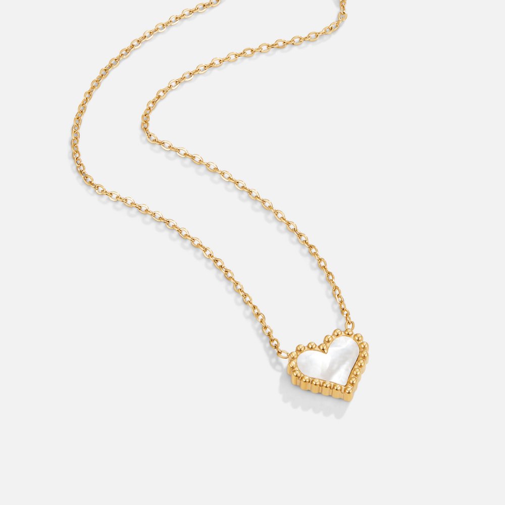 Lois Beaded Heart Necklace - Beautiful Earth Boutique