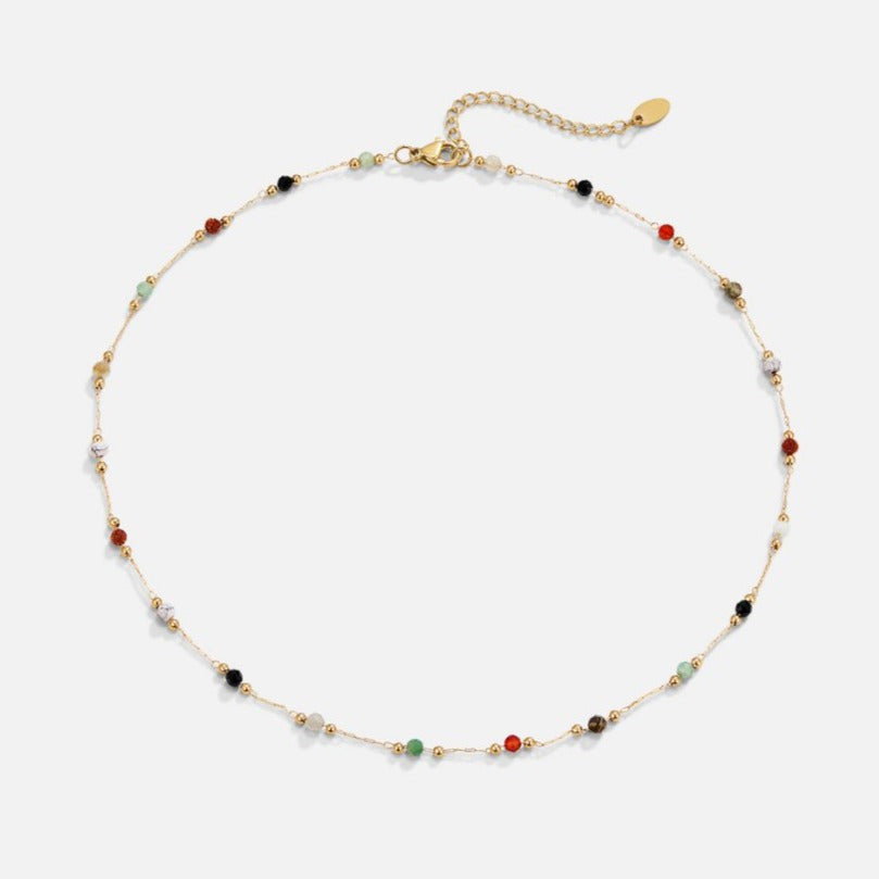 Lulu Beaded Stone Necklace - Beautiful Earth Boutique