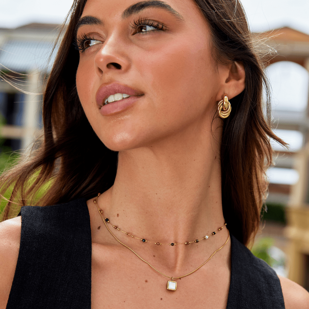 Lulu Beaded Stone Necklace - Beautiful Earth Boutique