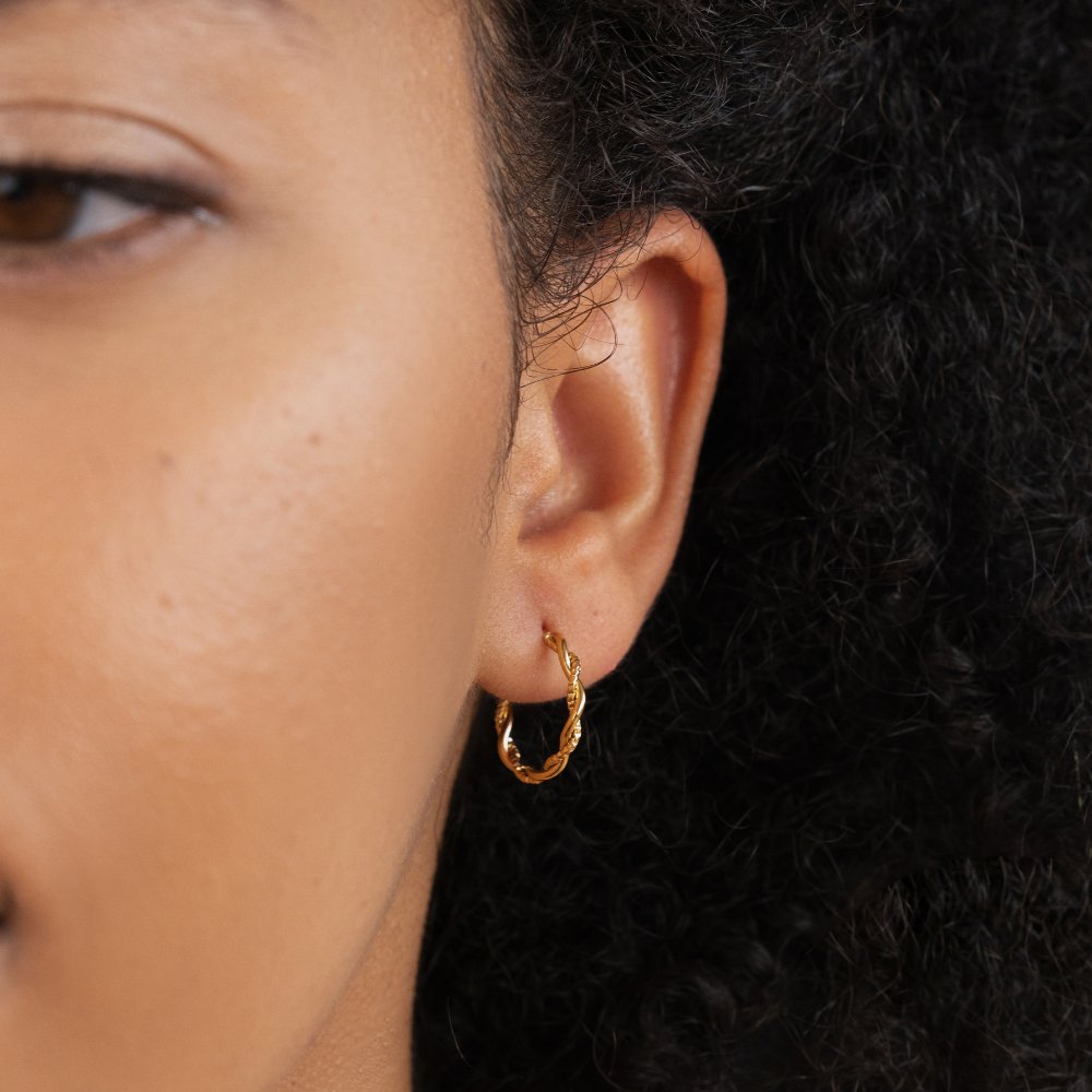 Maria Twisted Semi Hoop Earrings - Beautiful Earth Boutique