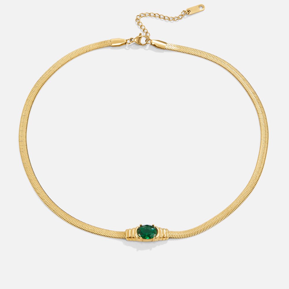 Monica Green Crystal Necklace - Beautiful Earth Boutique