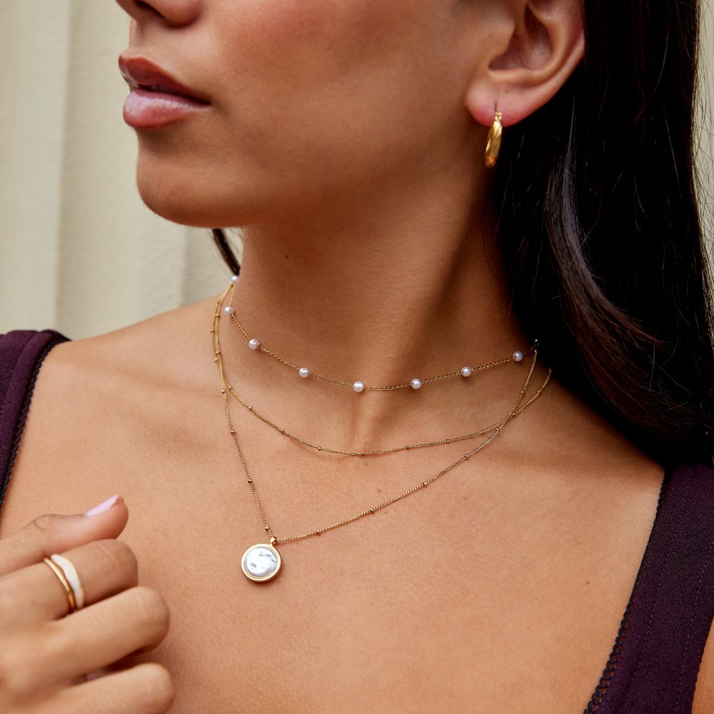 Mother Of Pearl Pendant Necklace - Beautiful Earth Boutique