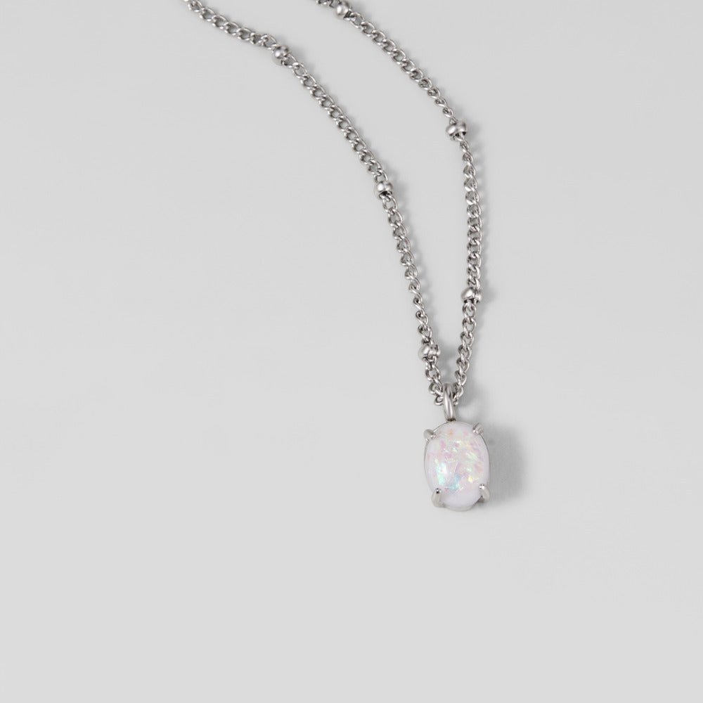 Orea Silver Opal Necklace - Beautiful Earth Boutique