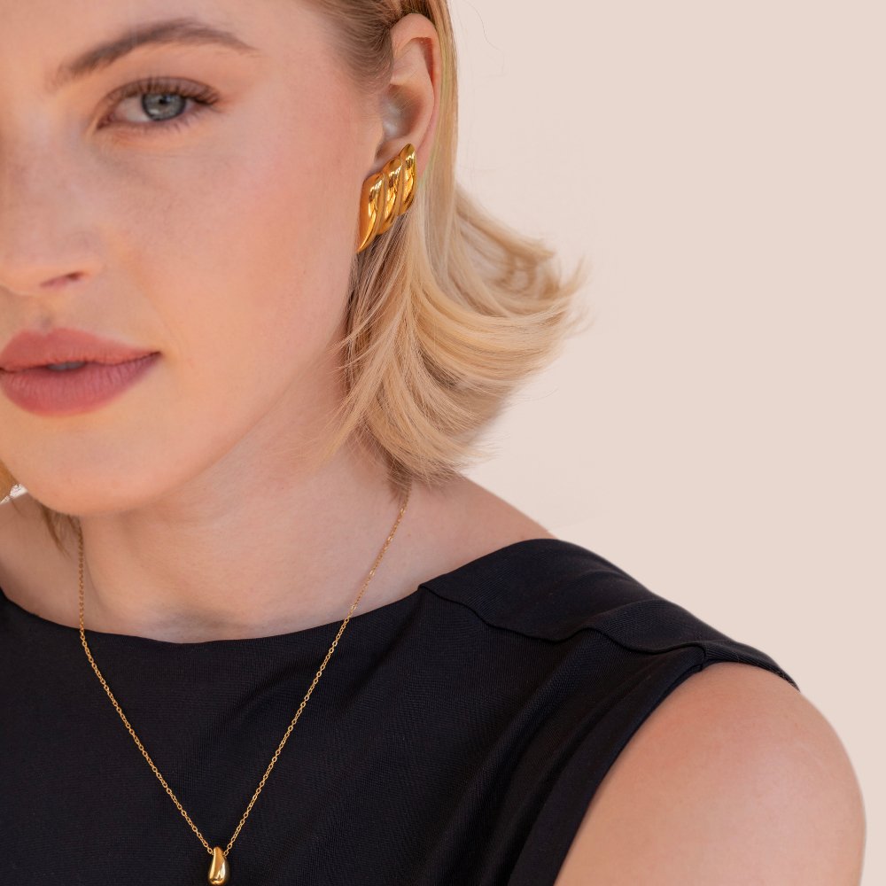 Rene Chunky Gold Earrings - Beautiful Earth Boutique