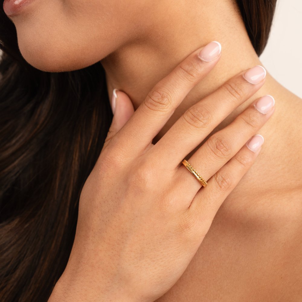 Sierra Gold Beaded Ring - Beautiful Earth Boutique