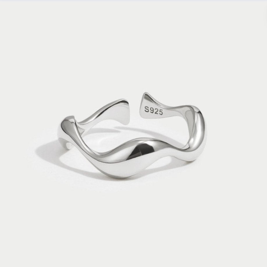 Silver Wave Ring - Beautiful Earth Boutique