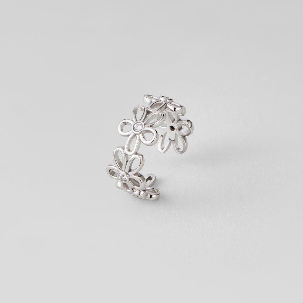 Silver Wildflower Infinity Ring - Beautiful Earth Boutique