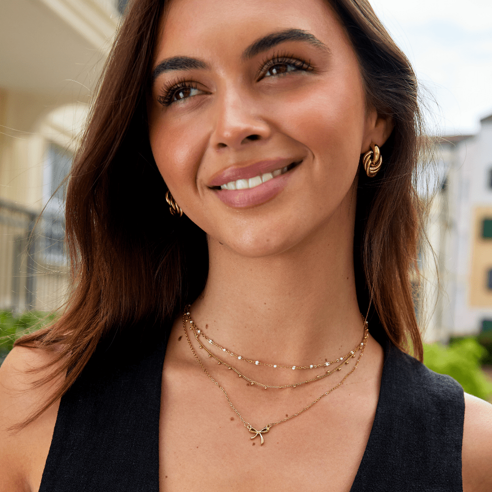 Sofia Twisted Gold Hoop Earrings - Beautiful Earth Boutique