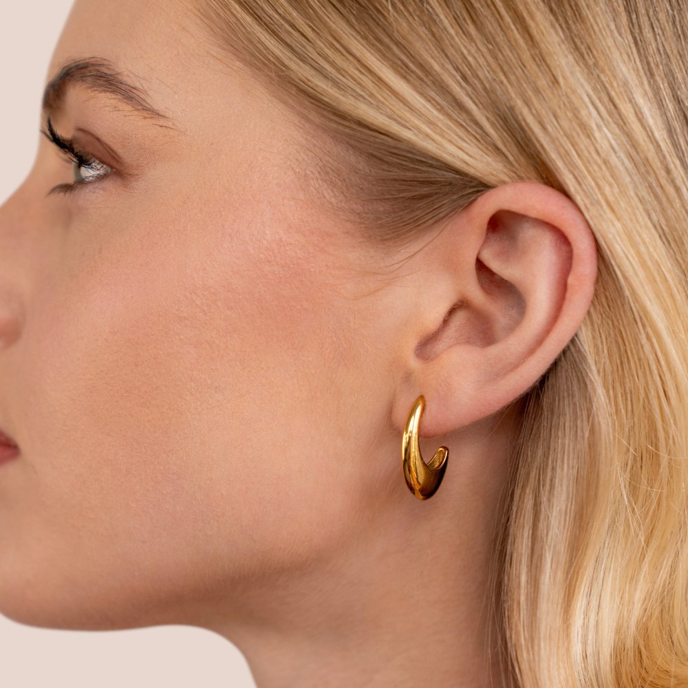 Tara 18K Gold Hoop Earrings - Beautiful Earth Boutique