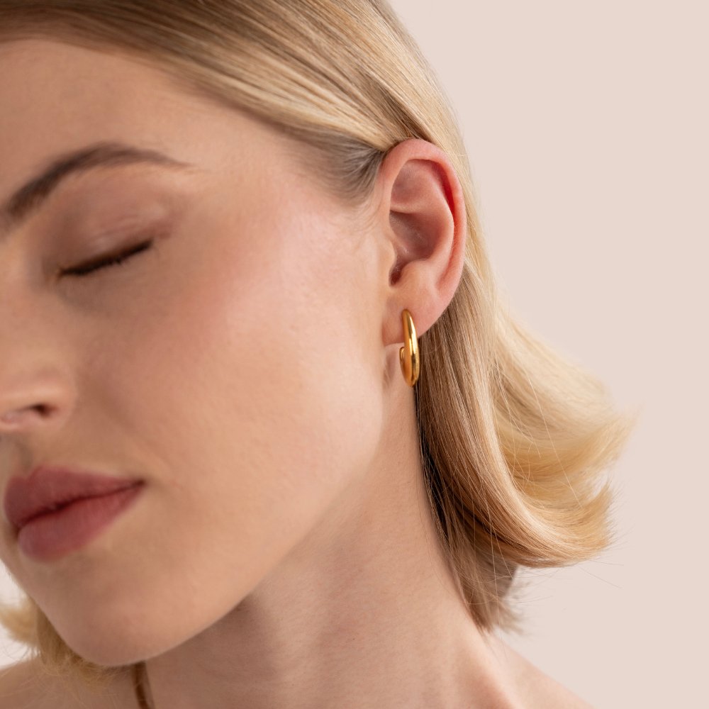 Tara 18K Gold Hoop Earrings - Beautiful Earth Boutique