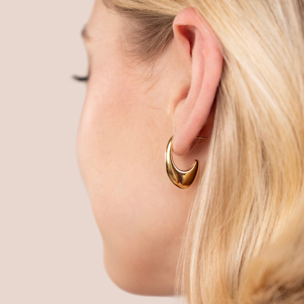 Tara 18K Gold Hoop Earrings - Beautiful Earth Boutique
