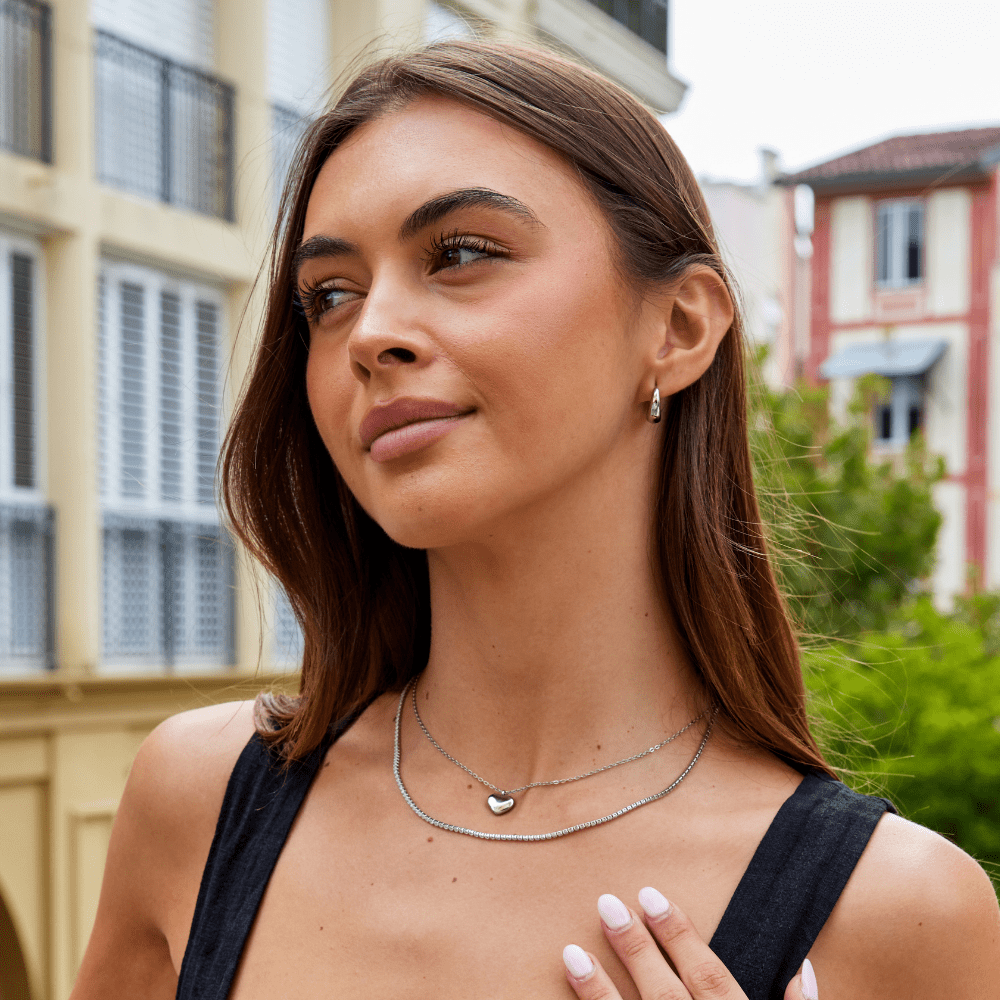 Valentina Silver Hoop Earrings - Beautiful Earth Boutique