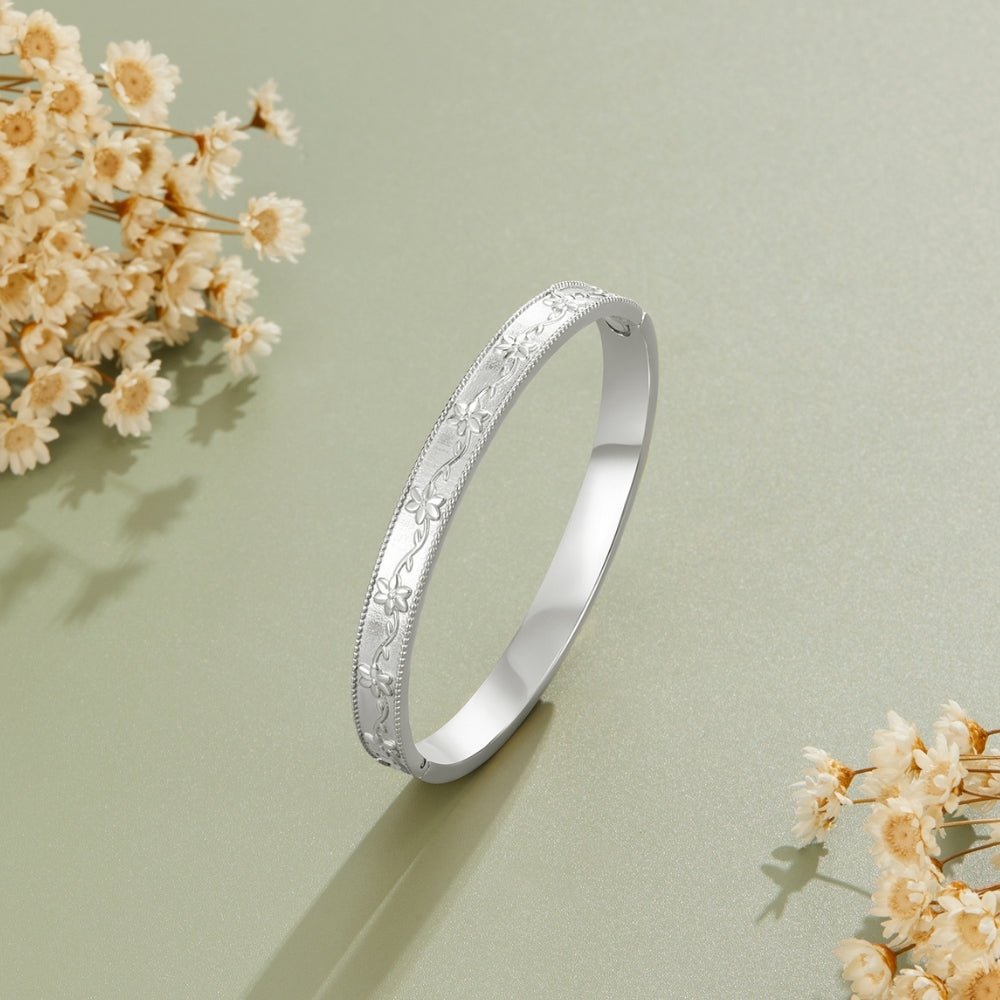 Vintage Silver Vine Bangle - Beautiful Earth Boutique