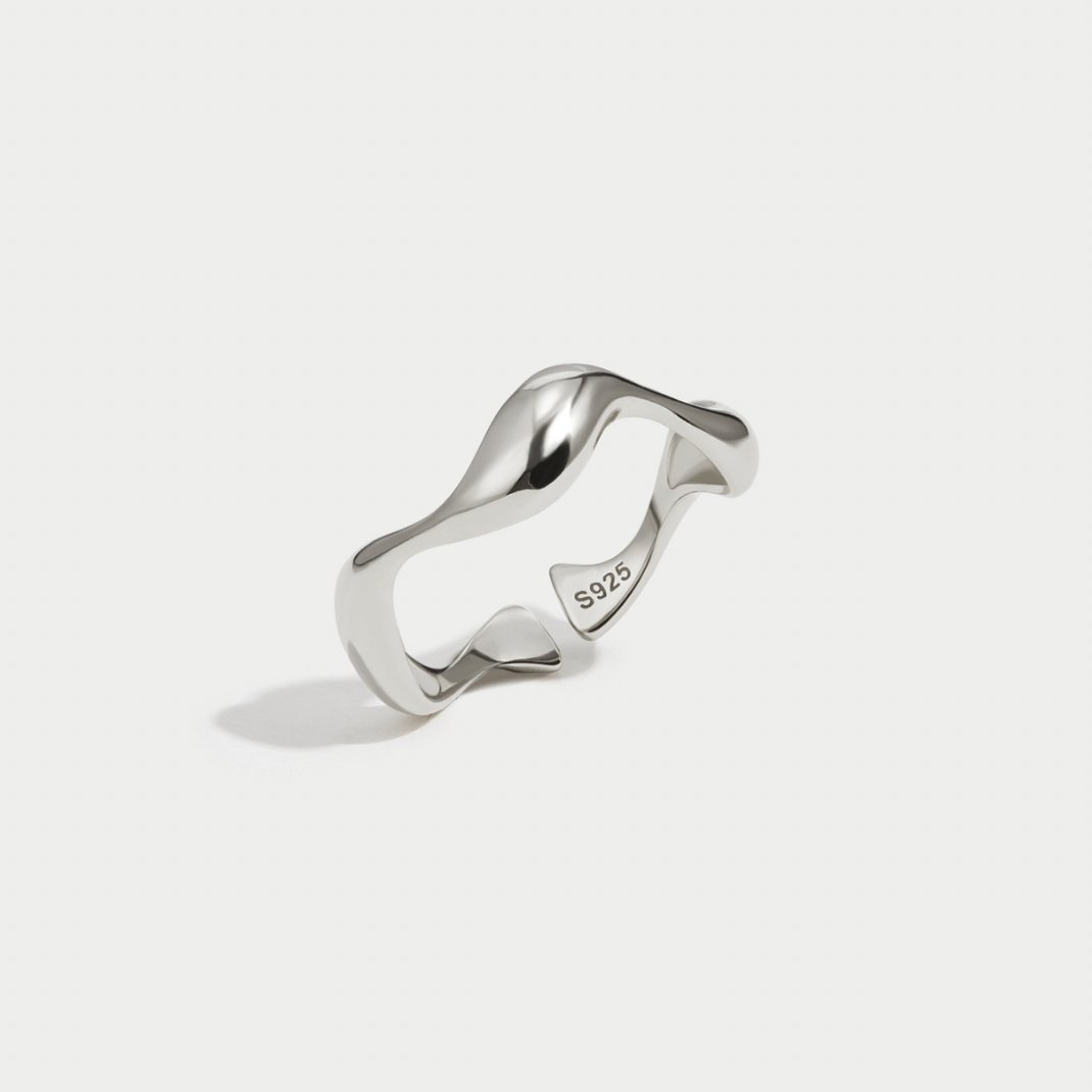 925 Sterling Silver Wave Ring - Beautiful Earth Boutique