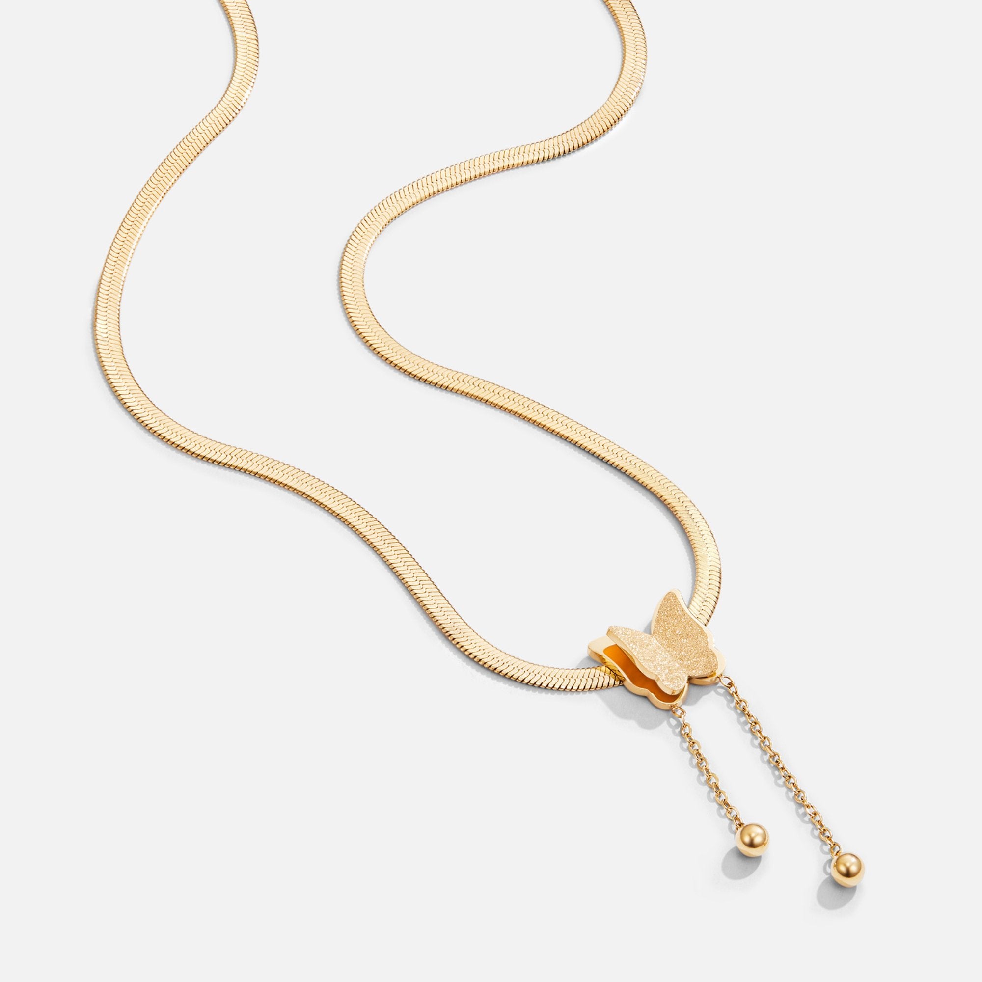 Amelie Gold Butterfly Necklace - Beautiful Earth Boutique