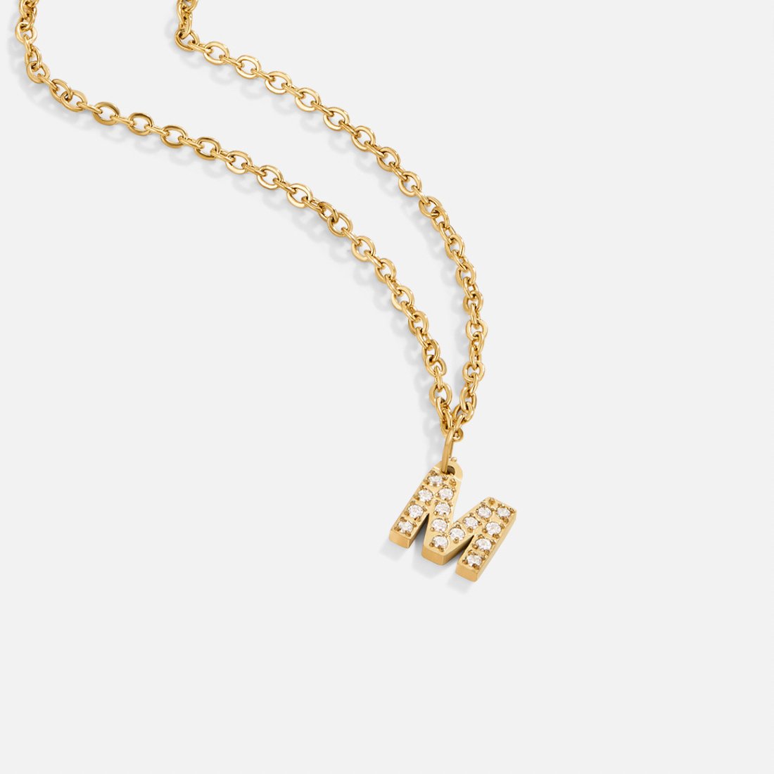 Crystal Letter Charm Necklace - Beautiful Earth Boutique