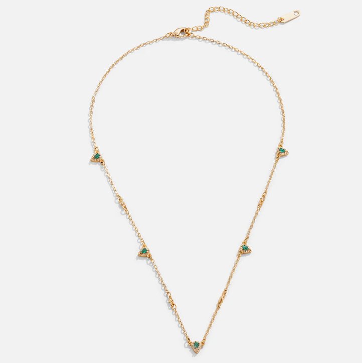 Emerald Green Teardrop Crystal Necklace - Beautiful Earth Boutique