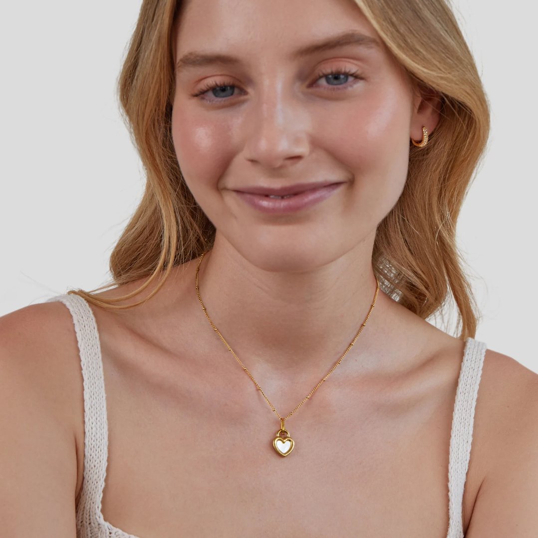 'Falling For You' Reversible Heart Necklace - Beautiful Earth Boutique