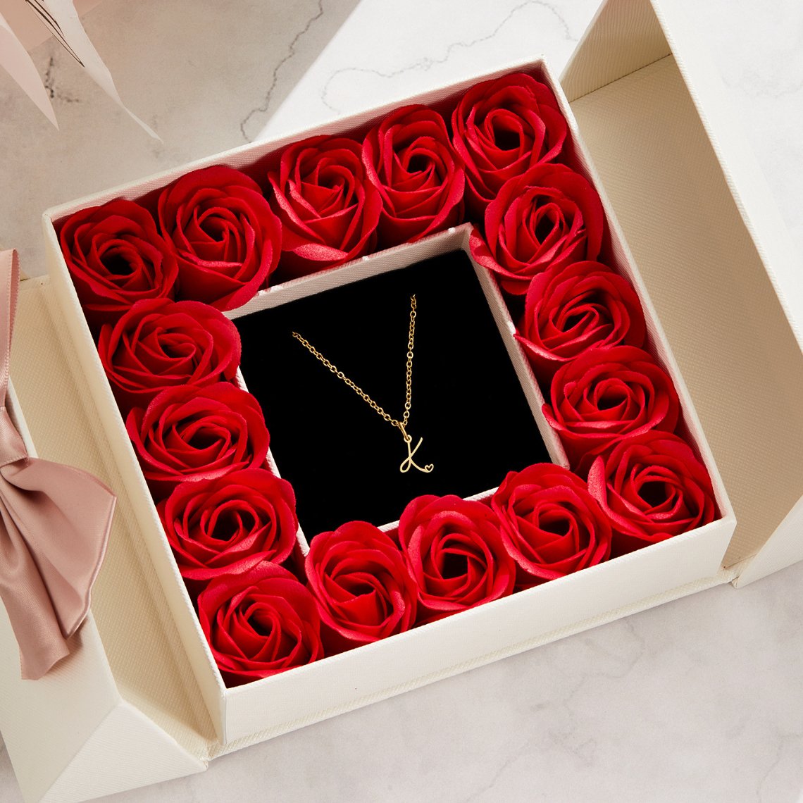Gold Letter Heart Necklace - Beautiful Earth Boutique