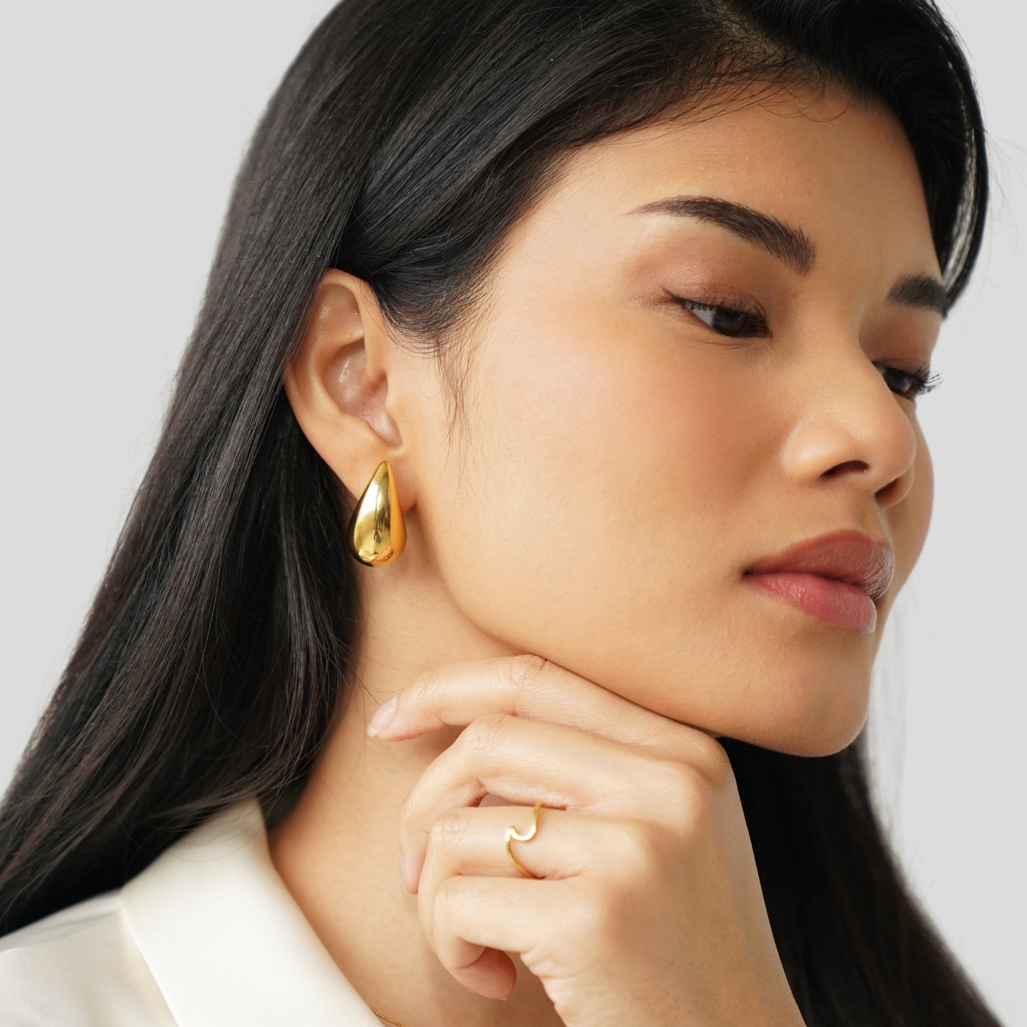 Gold Teardrop Earrings - Beautiful Earth Boutique