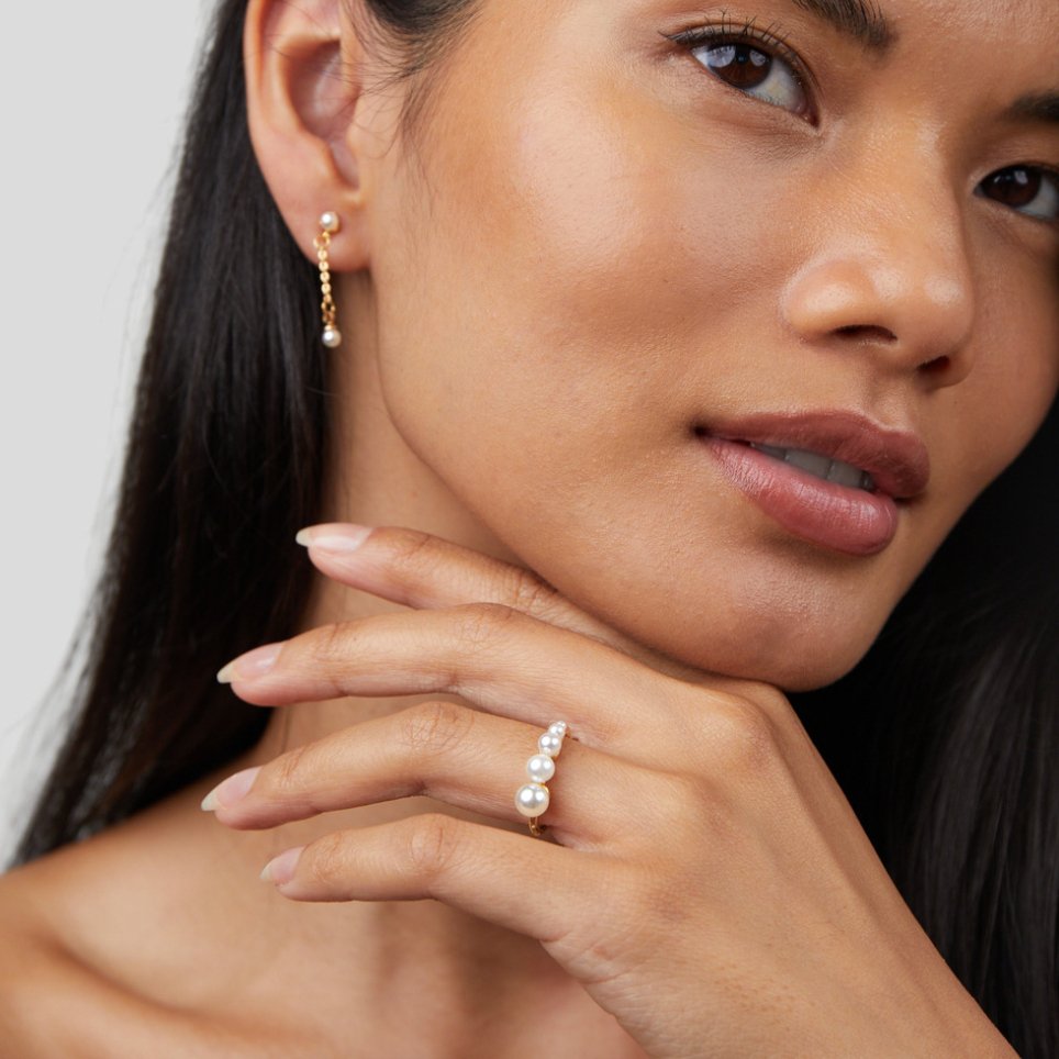 Ivy Pearl Gold Ring - Beautiful Earth Boutique