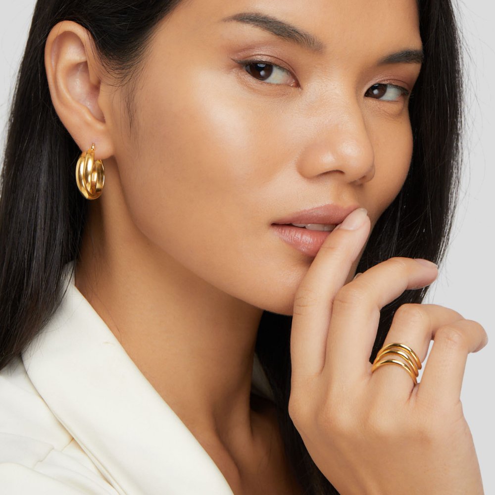 Kiya Layered Gold Ring - Beautiful Earth Boutique