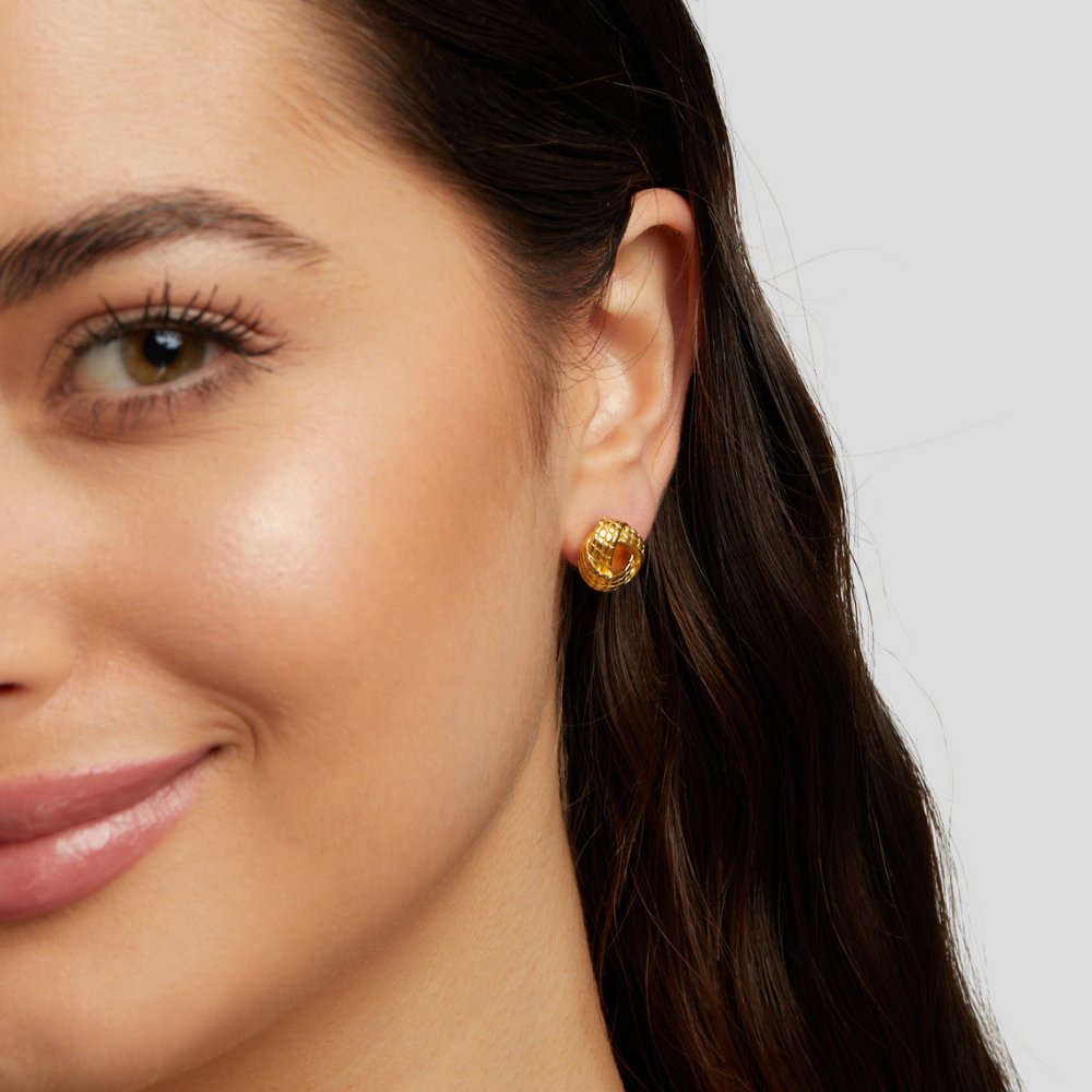 Knotted Twist Gold Earrings - Beautiful Earth Boutique