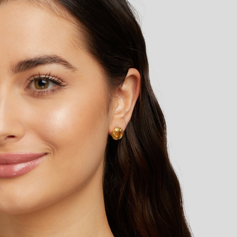 Knotted Twist Gold Earrings - Beautiful Earth Boutique