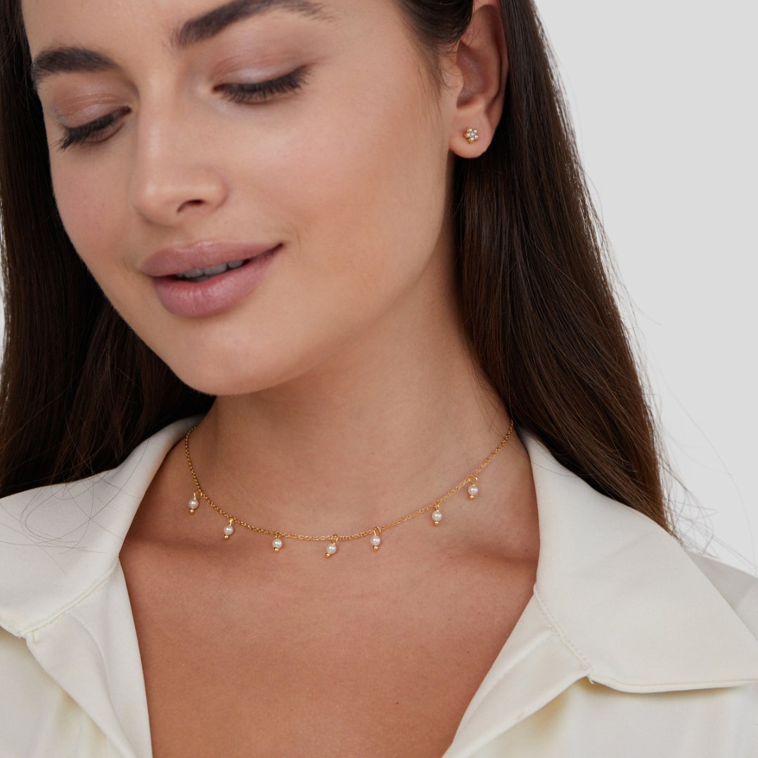 Laila 18k Gold Pearl Necklace - Beautiful Earth Boutique