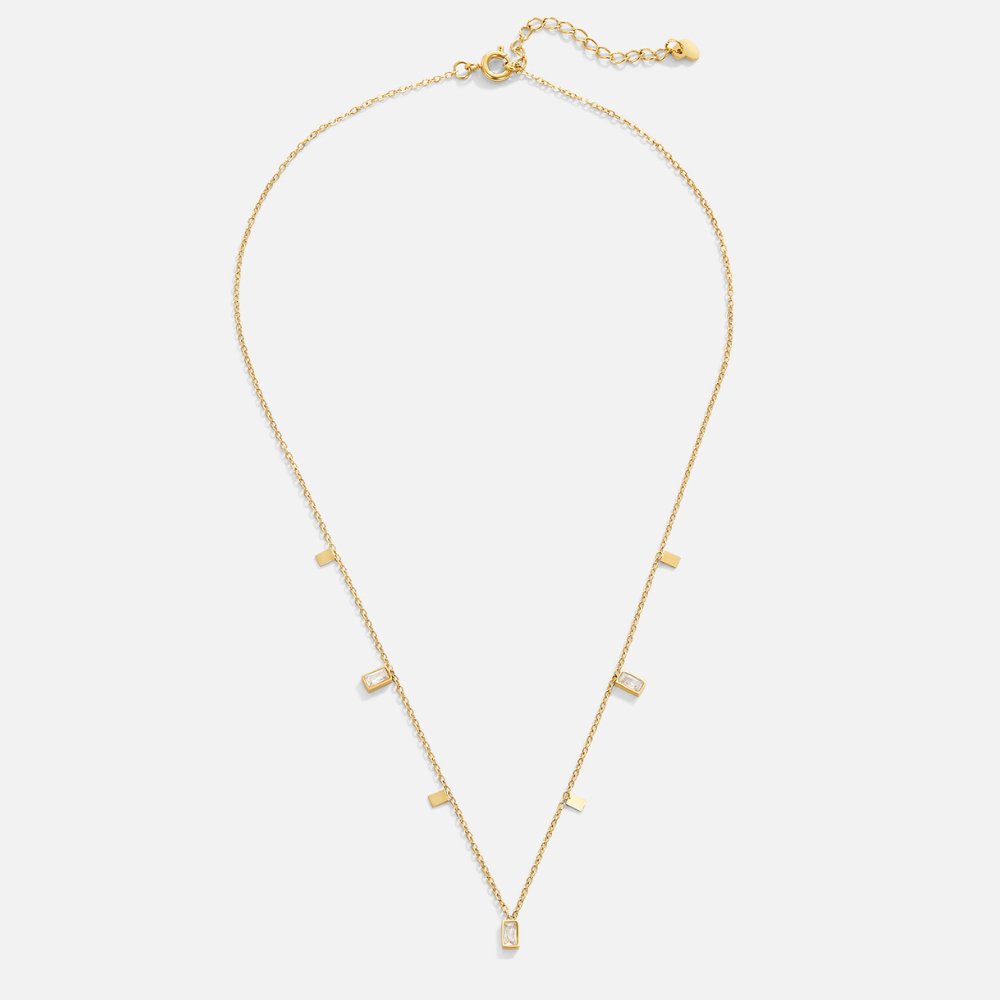 Lena Rectangle Crystal Necklace - Beautiful Earth Boutique