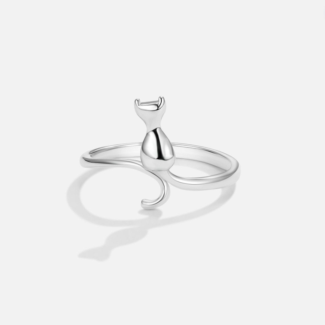 Midnight Cat Silver Ring - Beautiful Earth Boutique