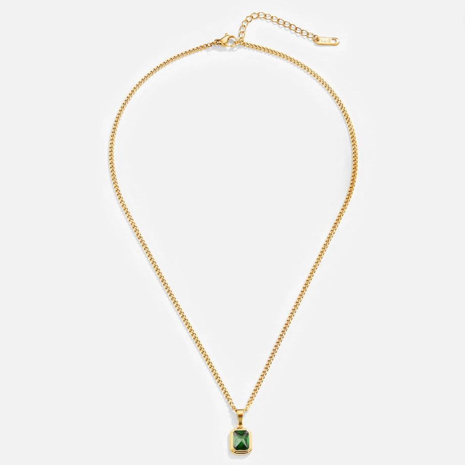 Monet Green Crystal Pendant Necklace - Beautiful Earth Boutique